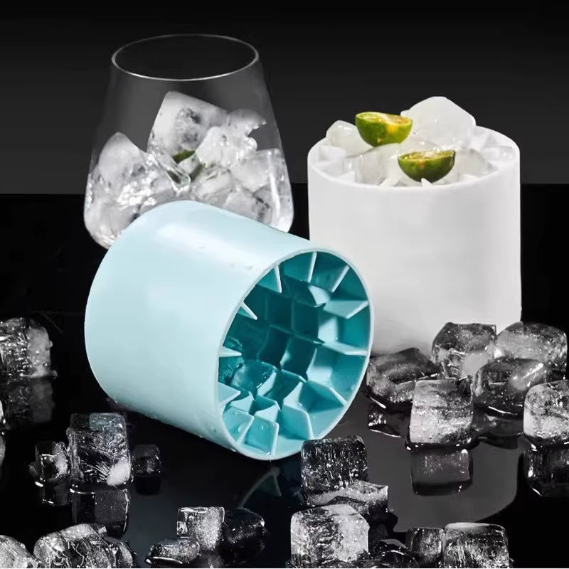 Silicone Ice Cube Mold Round Ice Bucket