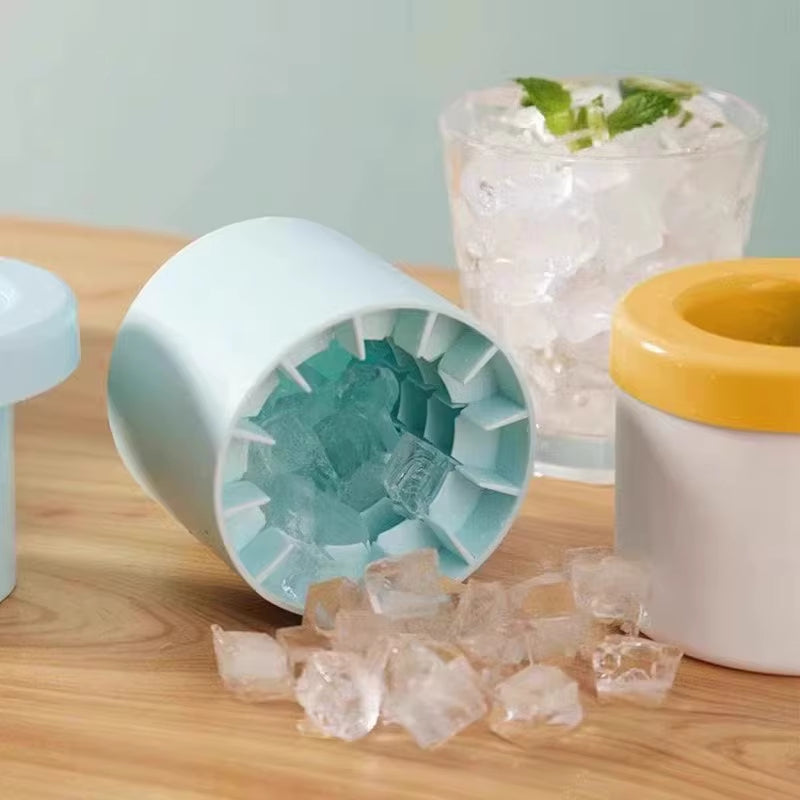 Silicone Ice Cube Mold Round Ice Bucket