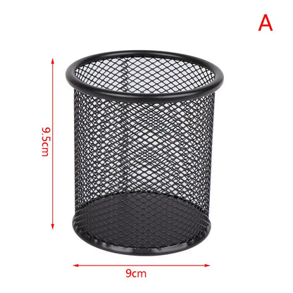 Desk Stationery Organizer Creative Metal Pen Holder Pencil File Storage Rack Storage Box Office Accessories Desktop Ornament